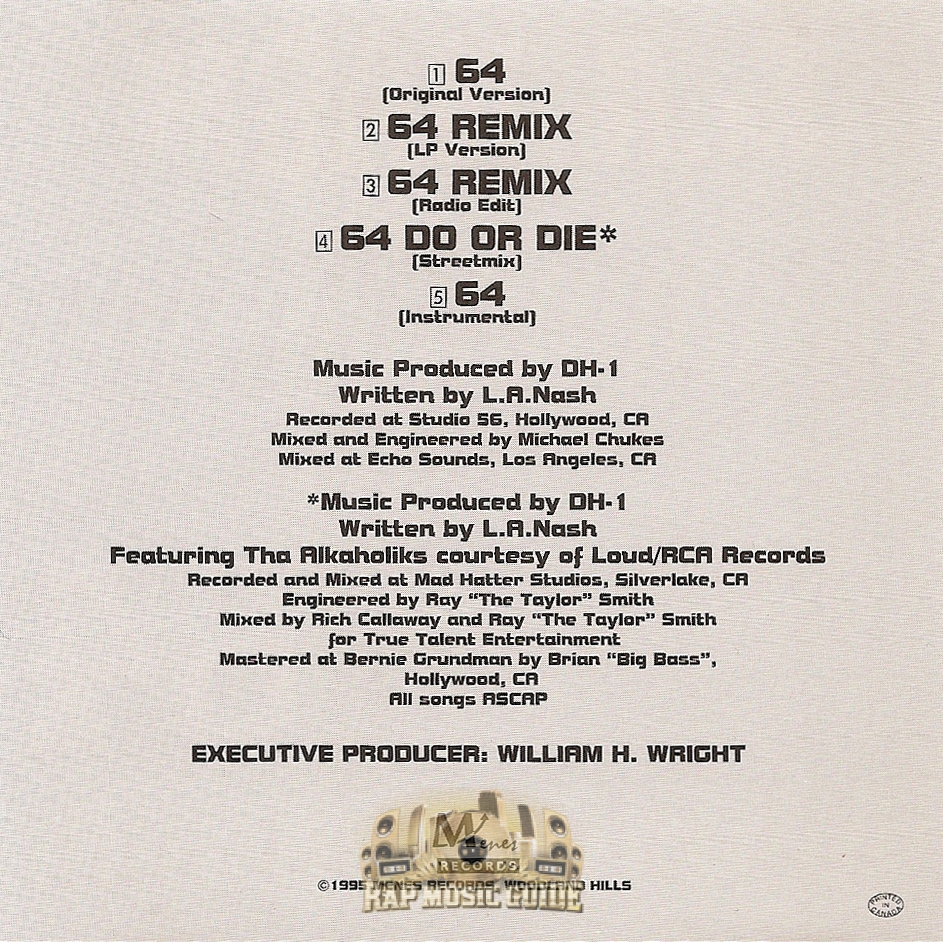 L.A. Nash 64 (Remix) 12インチ WESTSIDE L.A. Nash - 64 Remix: Single. CD | Rap Music Guide